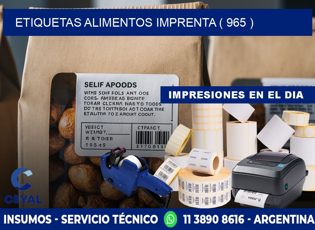 etiquetas alimentos imprenta ( 965 )