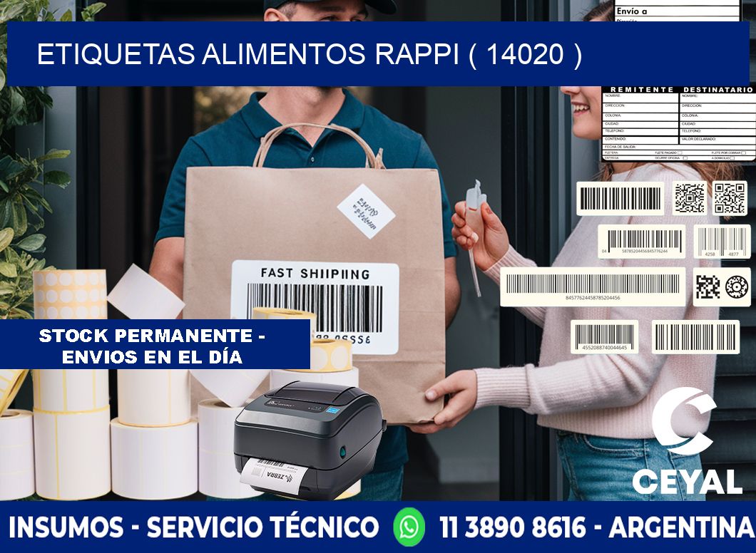 etiquetas alimentos rappi ( 14020 )