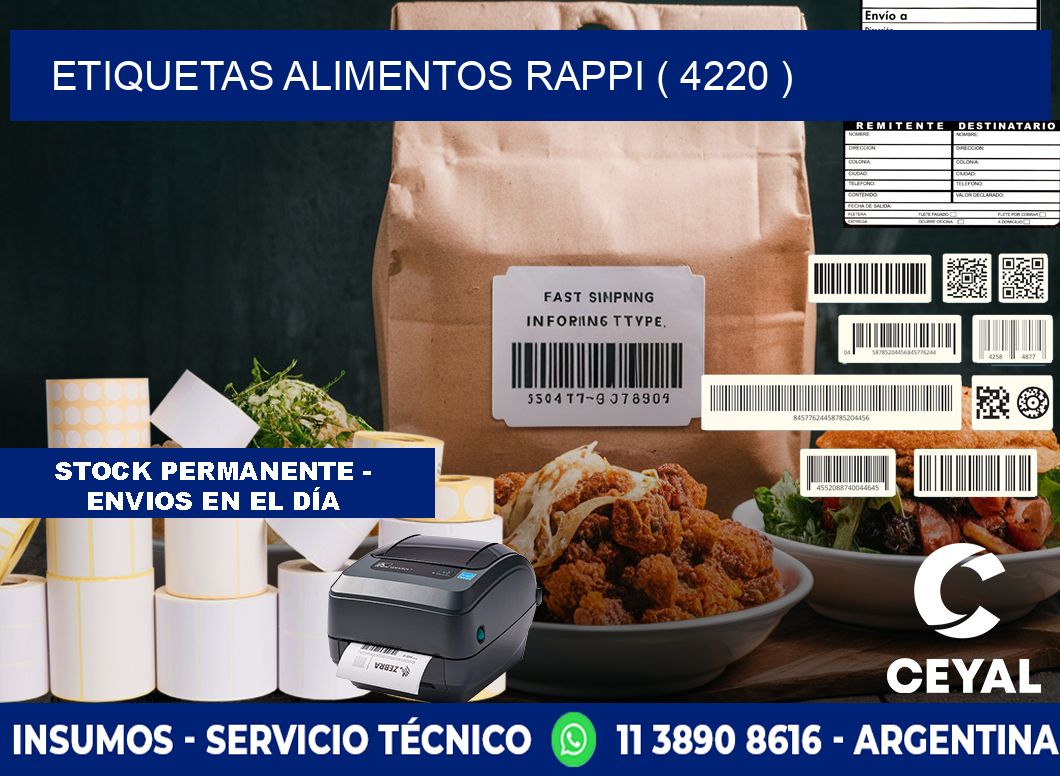 etiquetas alimentos rappi ( 4220 )