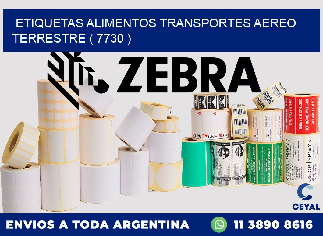 etiquetas alimentos transportes aereo terrestre ( 7730 )