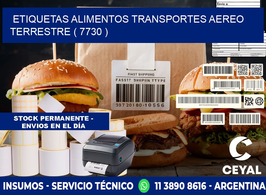 etiquetas alimentos transportes aereo terrestre ( 7730 )