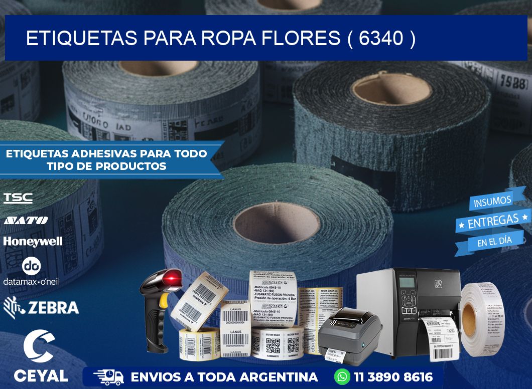 etiquetas para ropa flores ( 6340 )