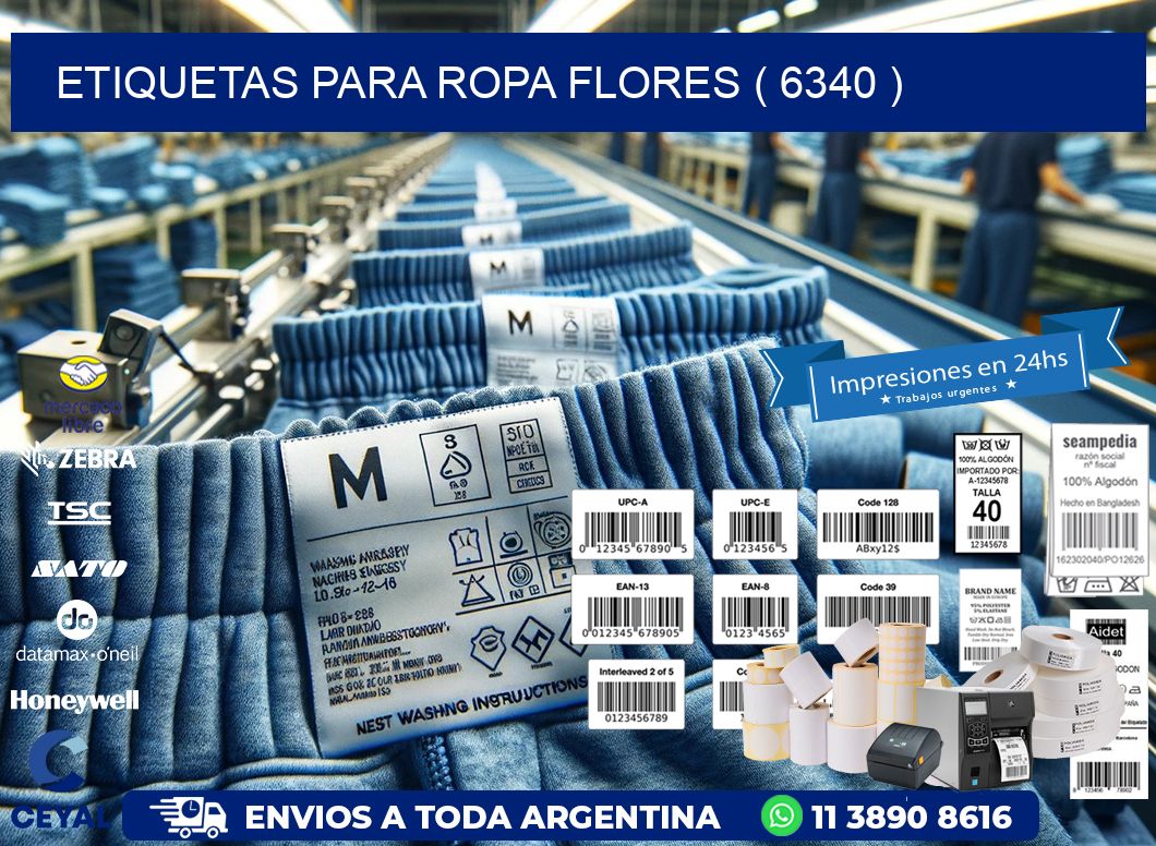 etiquetas para ropa flores ( 6340 )