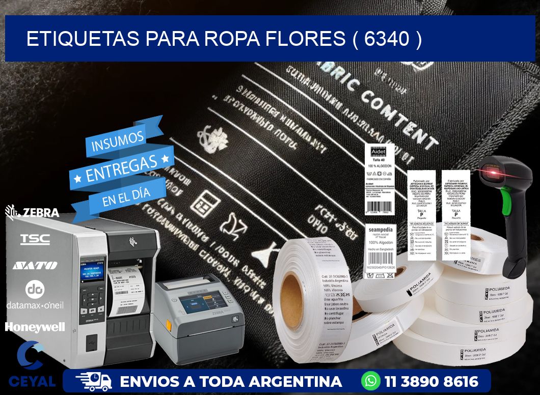 etiquetas para ropa flores ( 6340 )