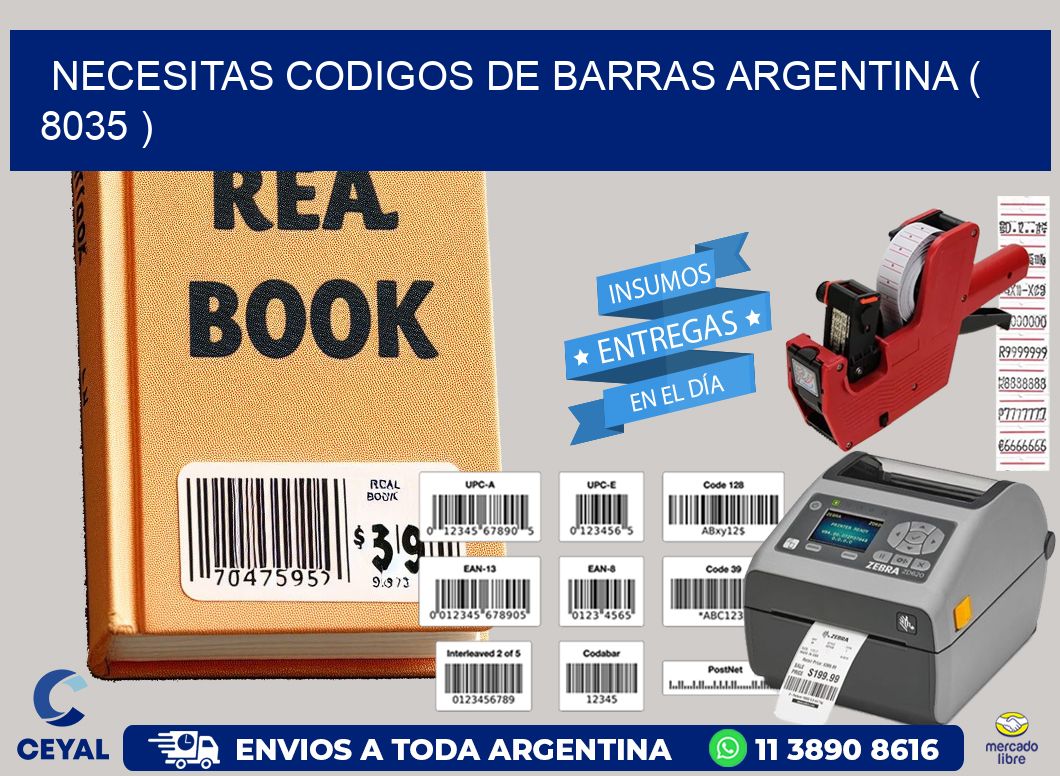 necesitas codigos de barras argentina ( 8035 )