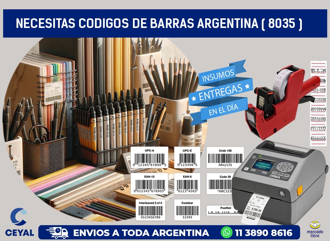 necesitas codigos de barras argentina ( 8035 )