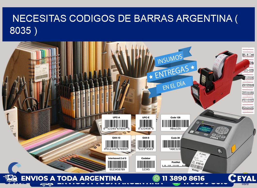 necesitas codigos de barras argentina ( 8035 )