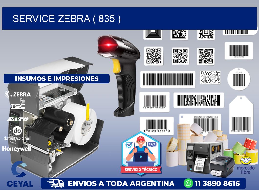 service zebra ( 835 )