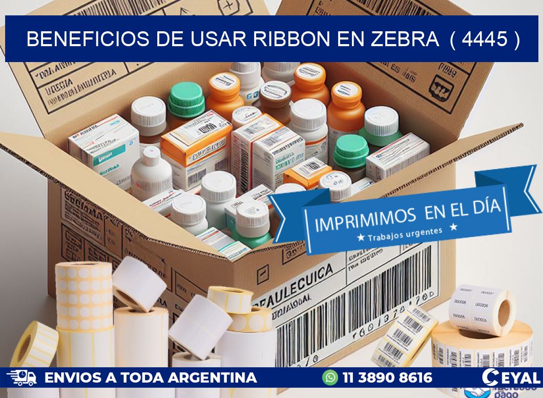 BENEFICIOS DE USAR RIBBON EN ZEBRA  ( 4445 )