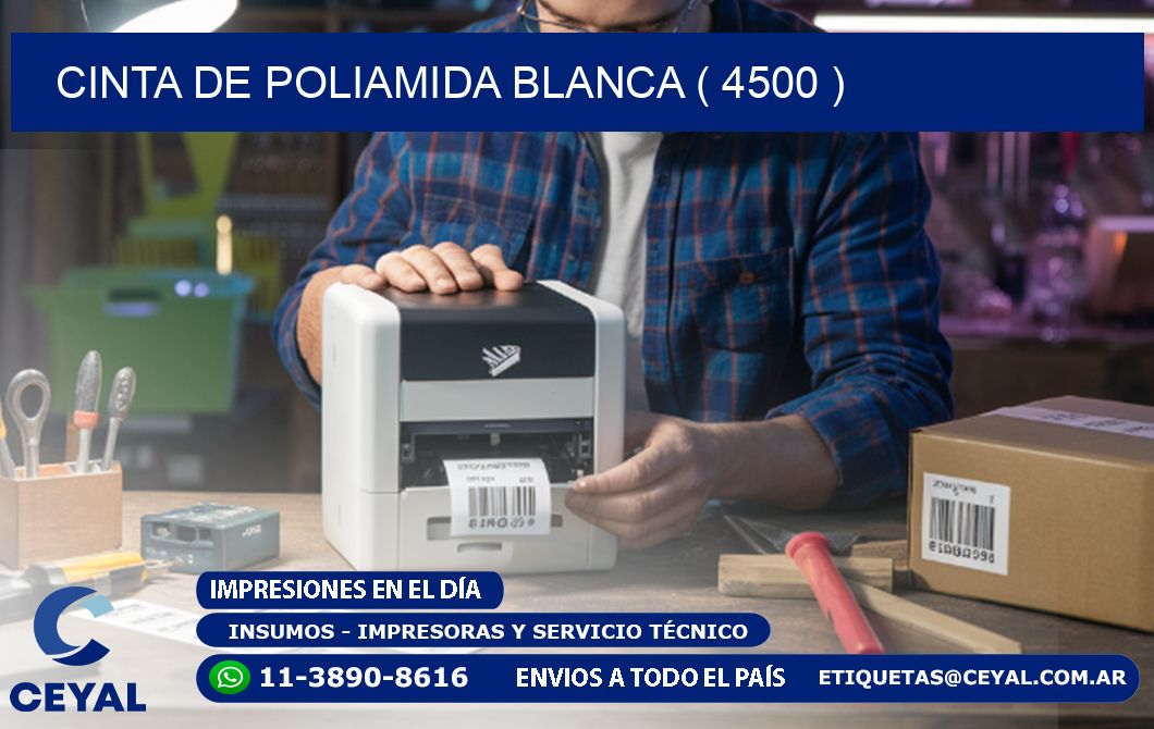 CINTA DE POLIAMIDA BLANCA ( 4500 )