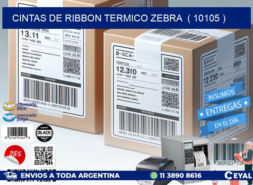 CINTAS DE RIBBON TERMICO ZEBRA  ( 10105 )