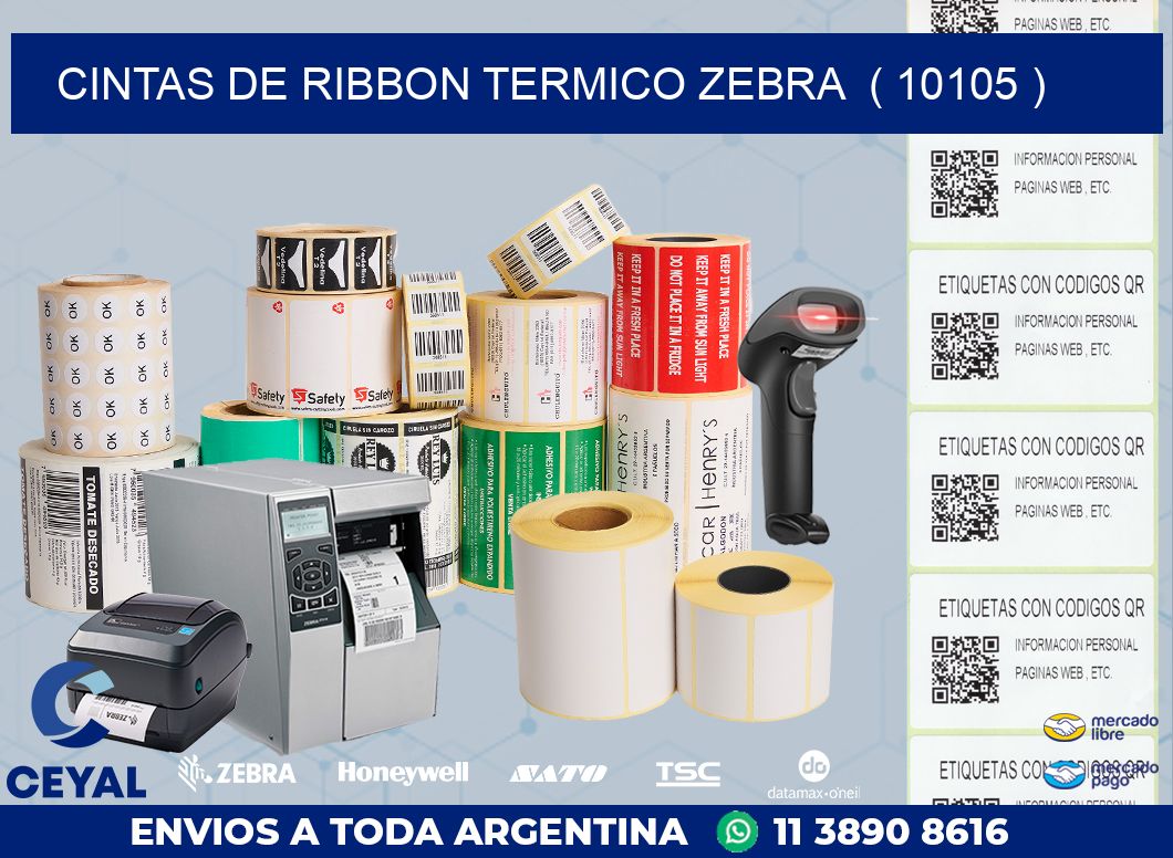 CINTAS DE RIBBON TERMICO ZEBRA  ( 10105 )