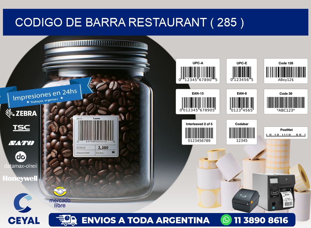 CODIGO DE BARRA RESTAURANT ( 285 )