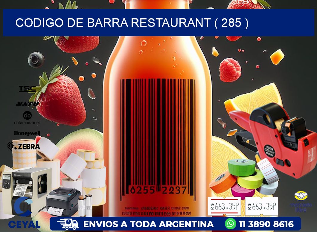 CODIGO DE BARRA RESTAURANT ( 285 )