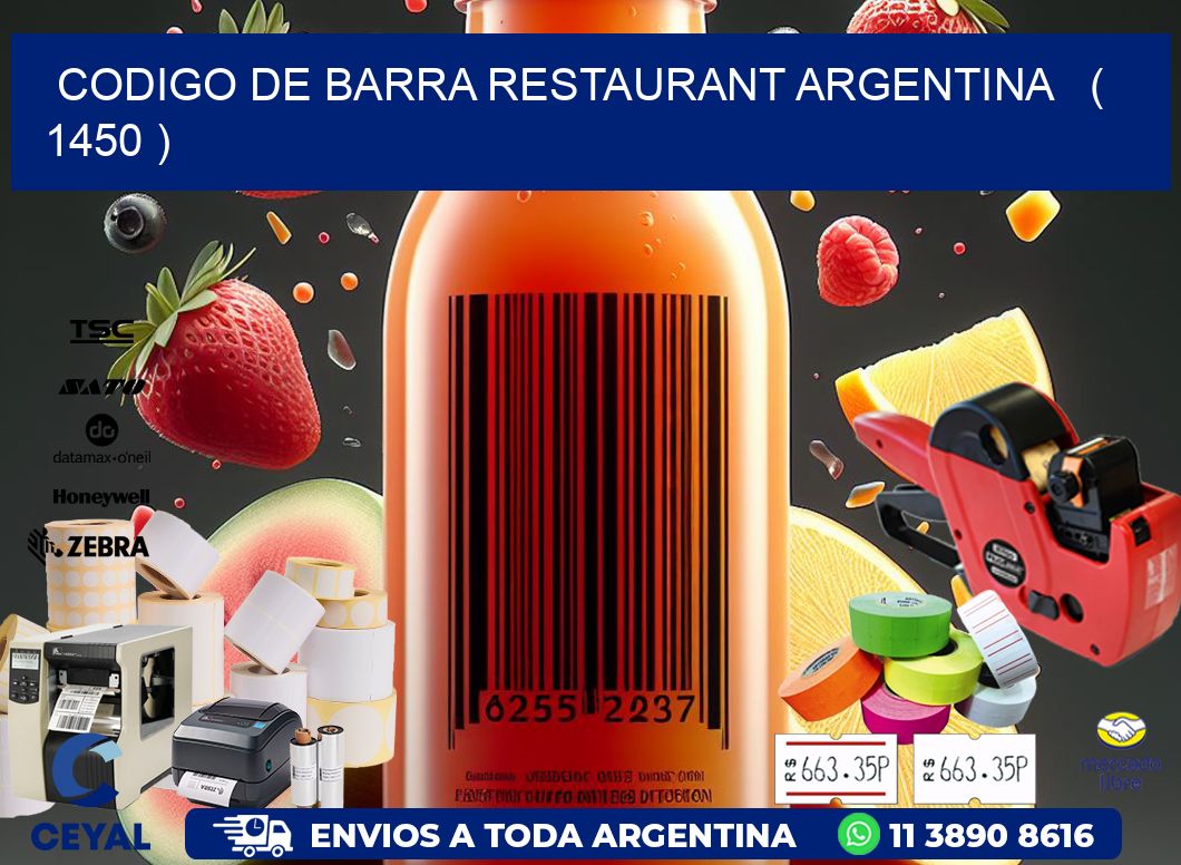 CODIGO DE BARRA RESTAURANT ARGENTINA   ( 1450 )