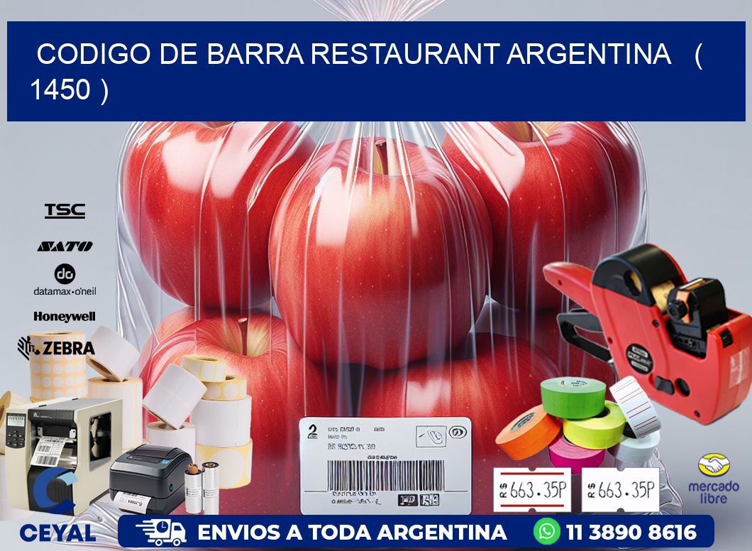 CODIGO DE BARRA RESTAURANT ARGENTINA   ( 1450 )