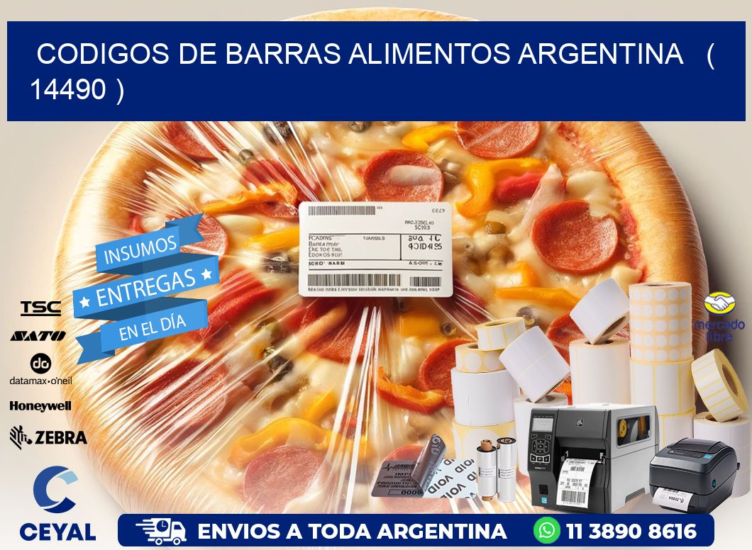 CODIGOS DE BARRAS ALIMENTOS ARGENTINA   ( 14490 )