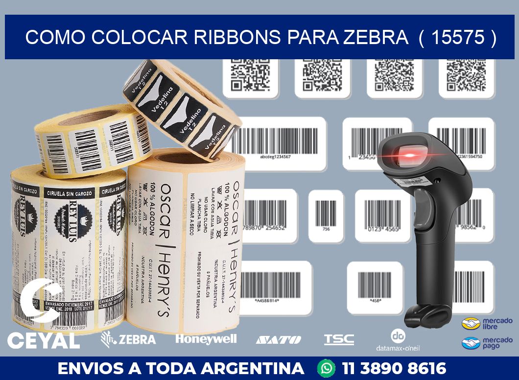 COMO COLOCAR RIBBONS PARA ZEBRA  ( 15575 )