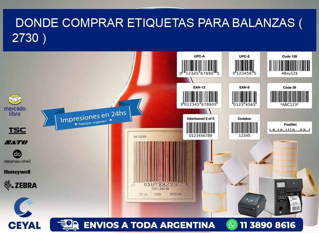 DONDE COMPRAR ETIQUETAS PARA BALANZAS ( 2730 )