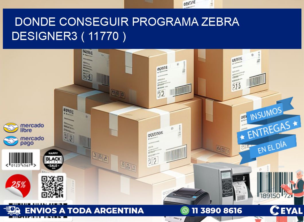 DONDE CONSEGUIR PROGRAMA ZEBRA DESIGNER3 ( 11770 )