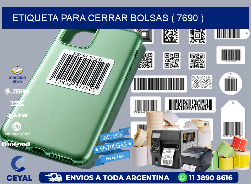 ETIQUETA PARA CERRAR BOLSAS ( 7690 )