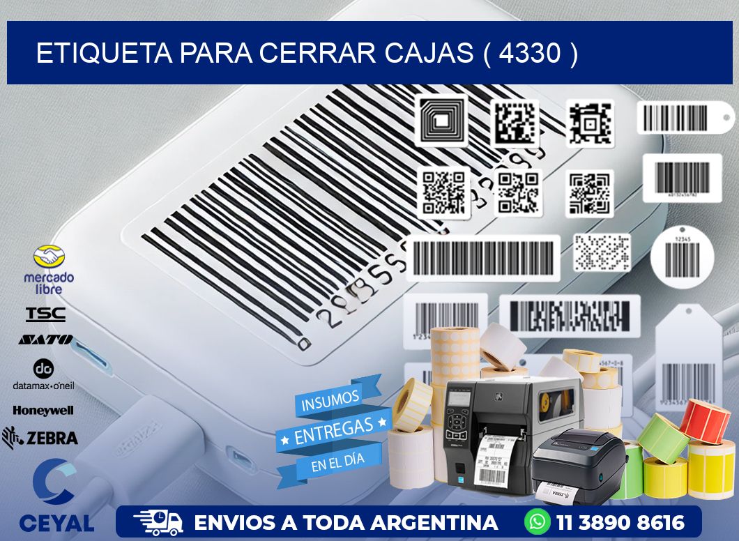 ETIQUETA PARA CERRAR CAJAS ( 4330 )