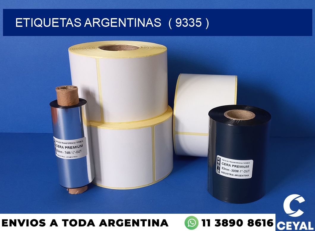 ETIQUETAS ARGENTINAS  ( 9335 )