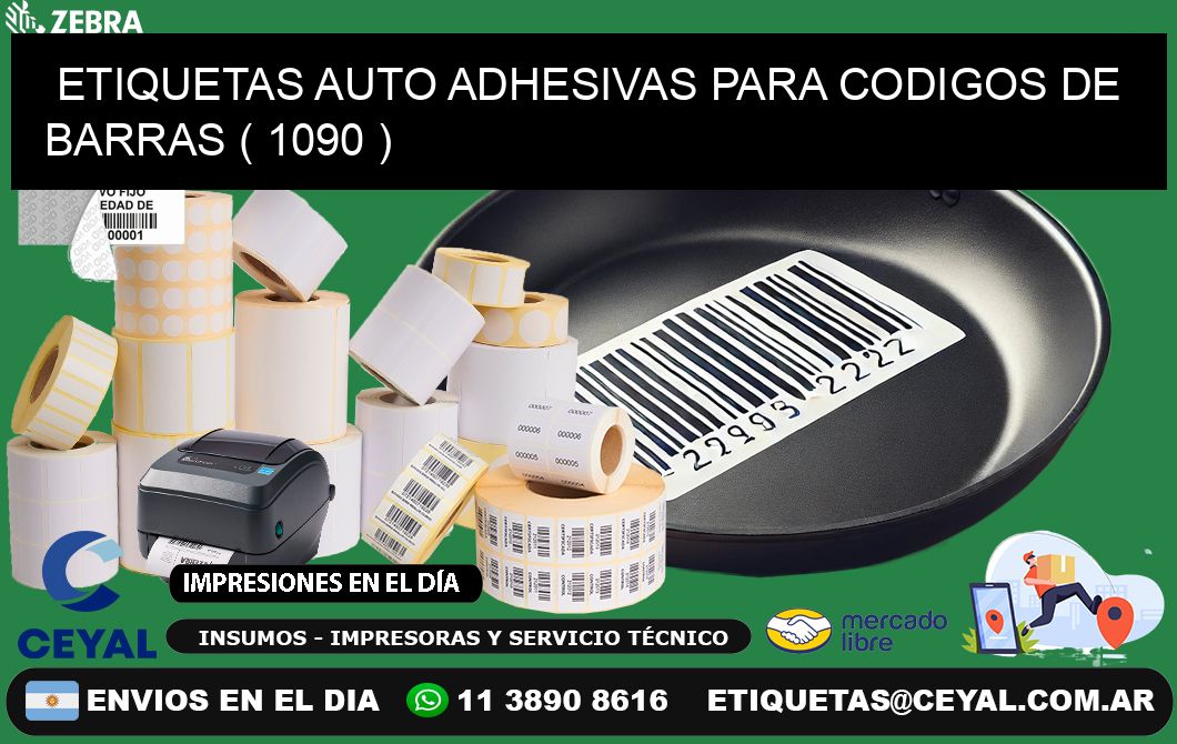 ETIQUETAS AUTO ADHESIVAS PARA CODIGOS DE BARRAS ( 1090 )