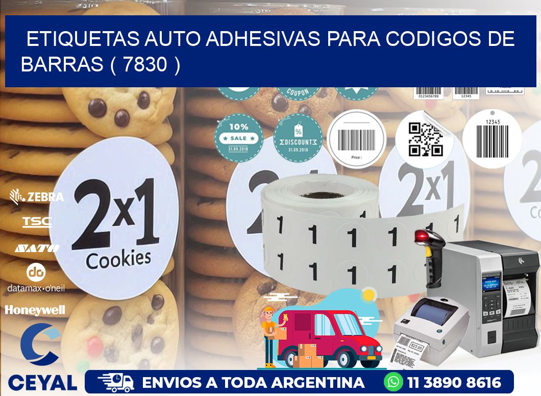 ETIQUETAS AUTO ADHESIVAS PARA CODIGOS DE BARRAS ( 7830 )