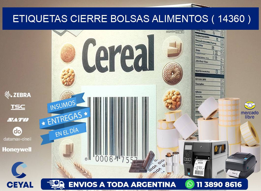 ETIQUETAS CIERRE BOLSAS ALIMENTOS ( 14360 )