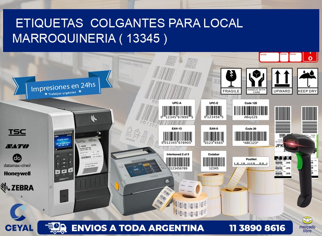 ETIQUETAS  COLGANTES PARA LOCAL MARROQUINERIA ( 13345 )