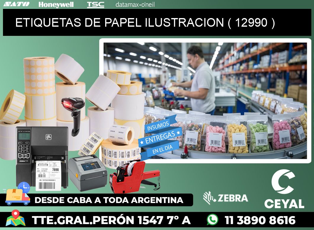 ETIQUETAS DE PAPEL ILUSTRACION ( 12990 )