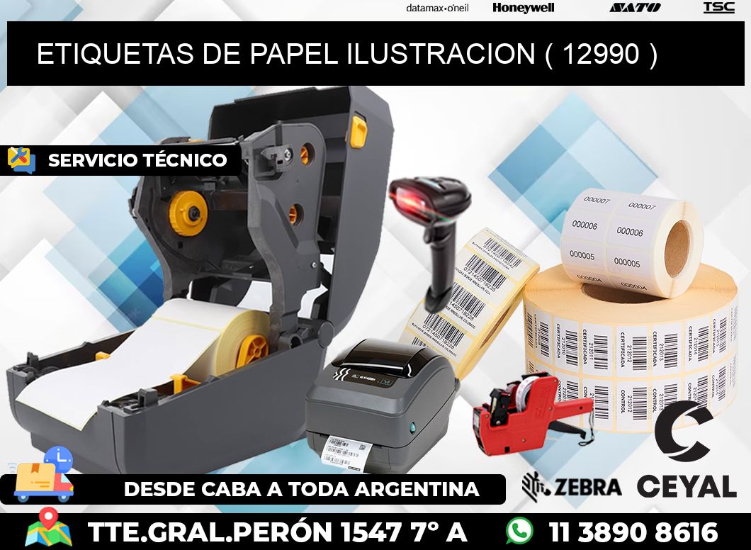 ETIQUETAS DE PAPEL ILUSTRACION ( 12990 )