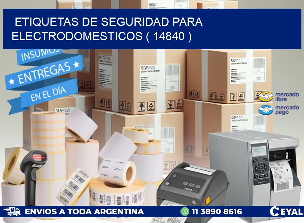 ETIQUETAS DE SEGURIDAD PARA ELECTRODOMESTICOS ( 14840 )