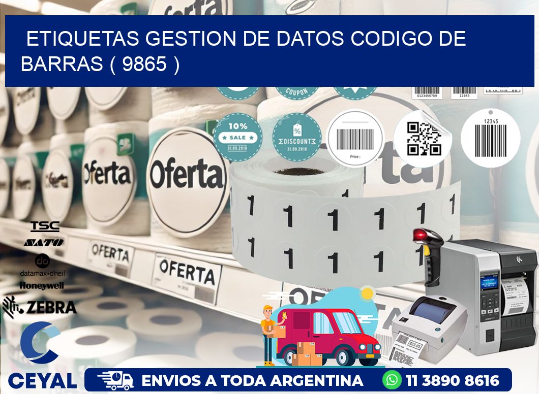 ETIQUETAS GESTION DE DATOS CODIGO DE BARRAS ( 9865 )