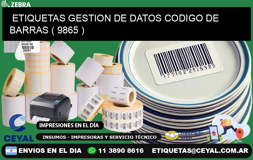 ETIQUETAS GESTION DE DATOS CODIGO DE BARRAS ( 9865 )