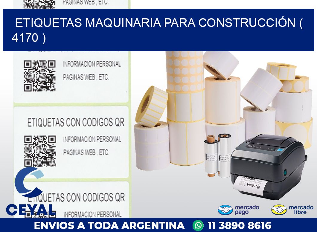 ETIQUETAS MAQUINARIA PARA CONSTRUCCIÓN ( 4170 )