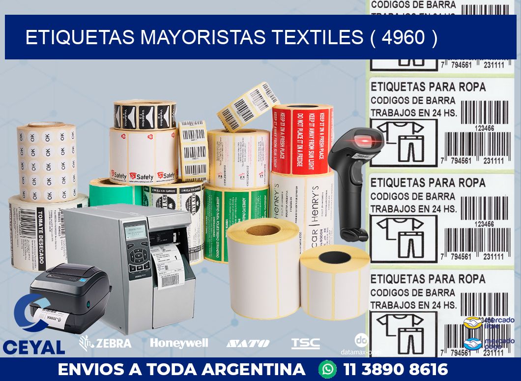 ETIQUETAS MAYORISTAS TEXTILES ( 4960 )