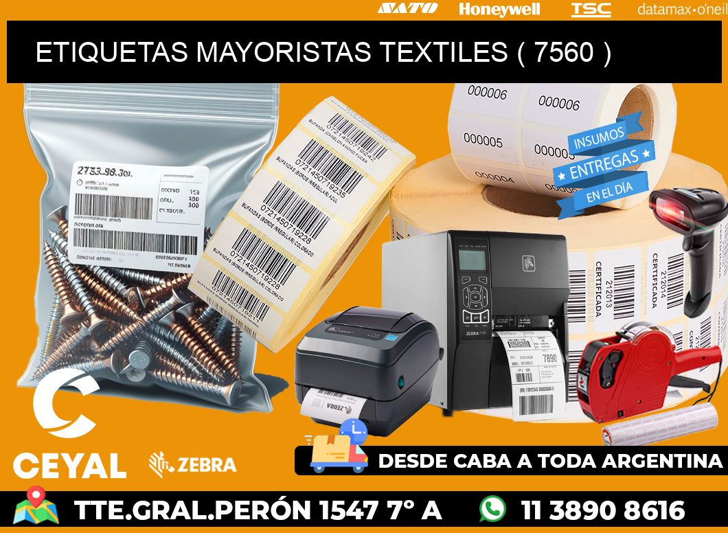 ETIQUETAS MAYORISTAS TEXTILES ( 7560 )