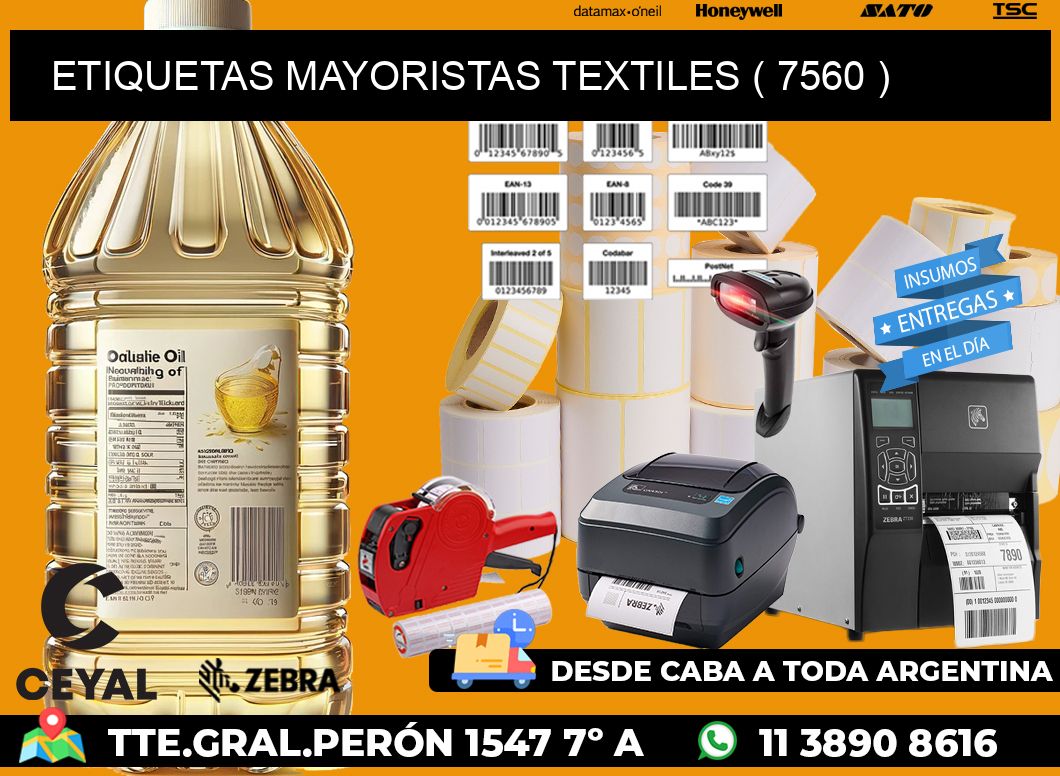 ETIQUETAS MAYORISTAS TEXTILES ( 7560 )