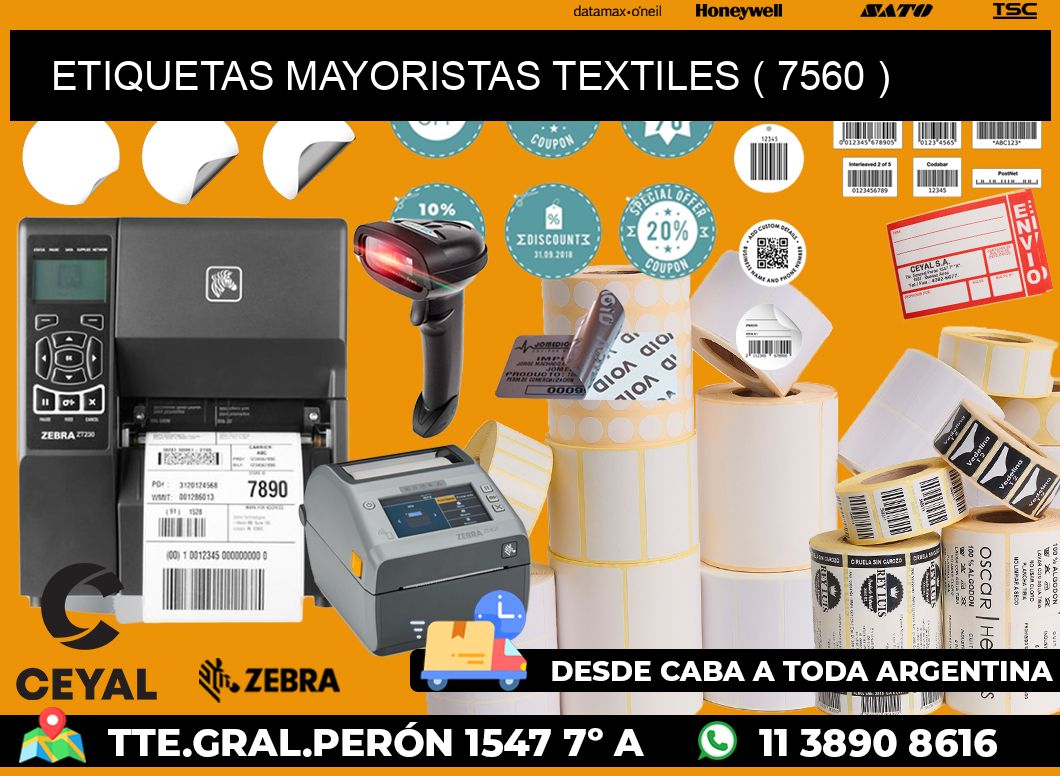 ETIQUETAS MAYORISTAS TEXTILES ( 7560 )