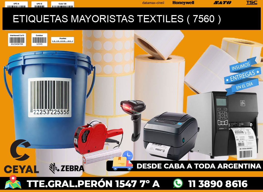 ETIQUETAS MAYORISTAS TEXTILES ( 7560 )