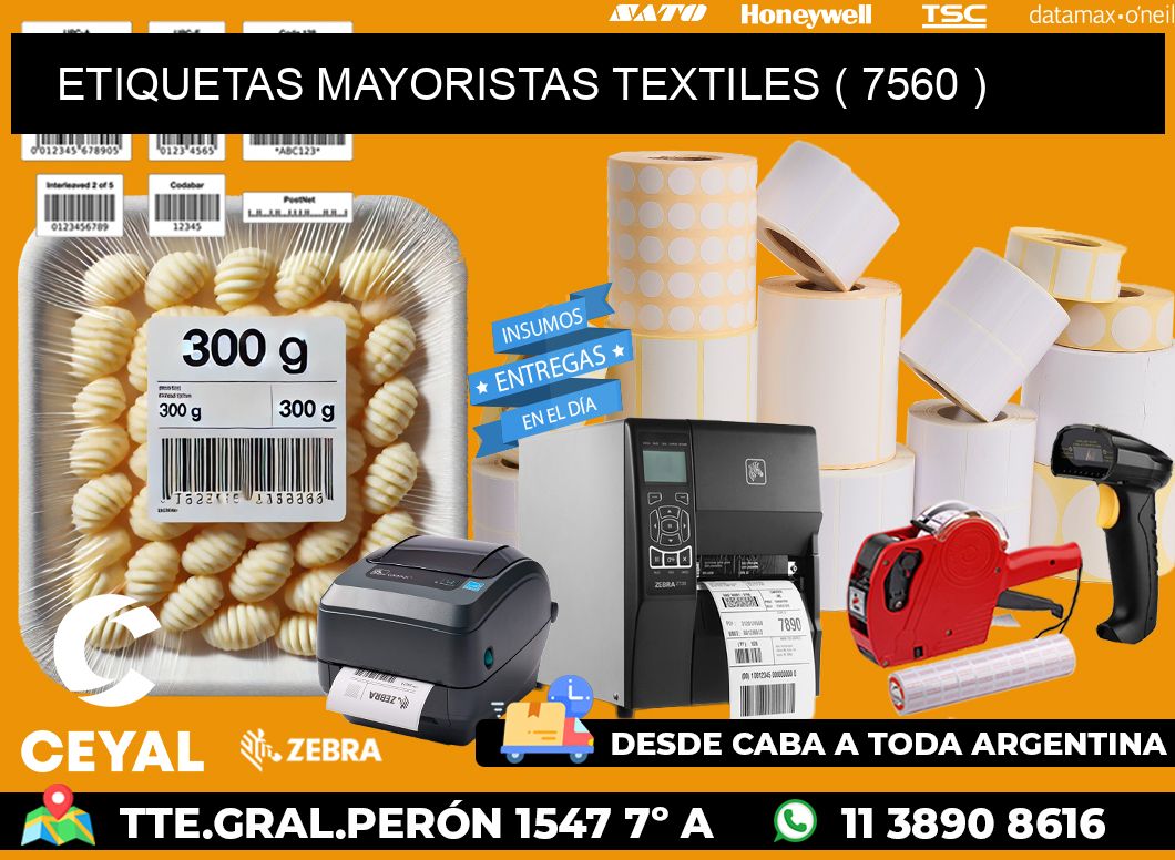 ETIQUETAS MAYORISTAS TEXTILES ( 7560 )