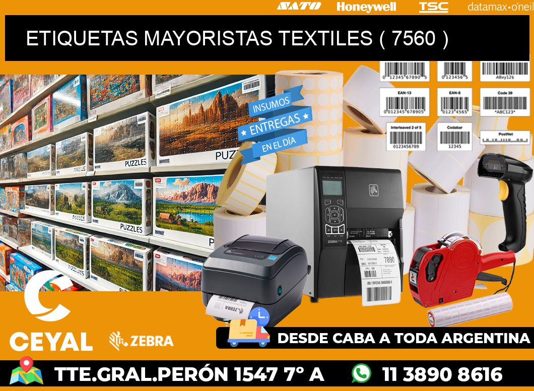 ETIQUETAS MAYORISTAS TEXTILES ( 7560 )