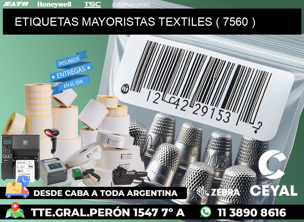 ETIQUETAS MAYORISTAS TEXTILES ( 7560 )