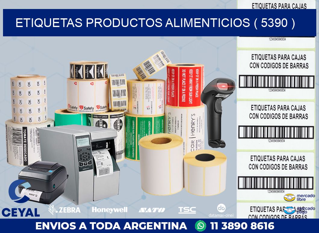 ETIQUETAS PRODUCTOS ALIMENTICIOS ( 5390 )