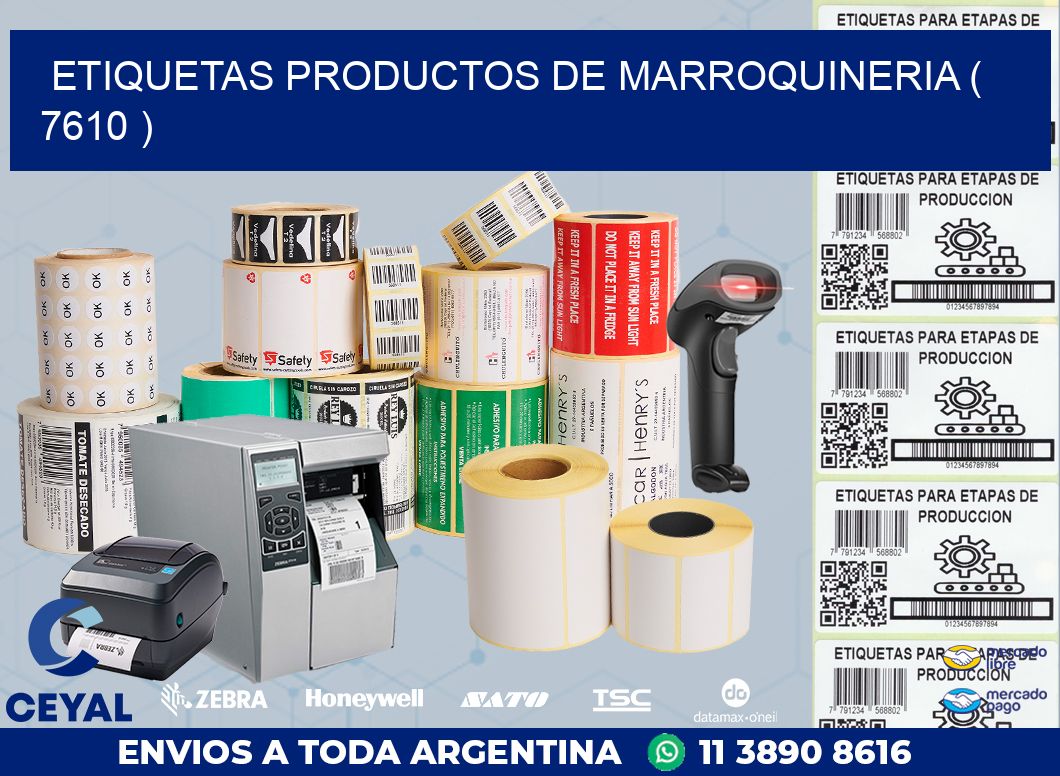 ETIQUETAS PRODUCTOS DE MARROQUINERIA ( 7610 )