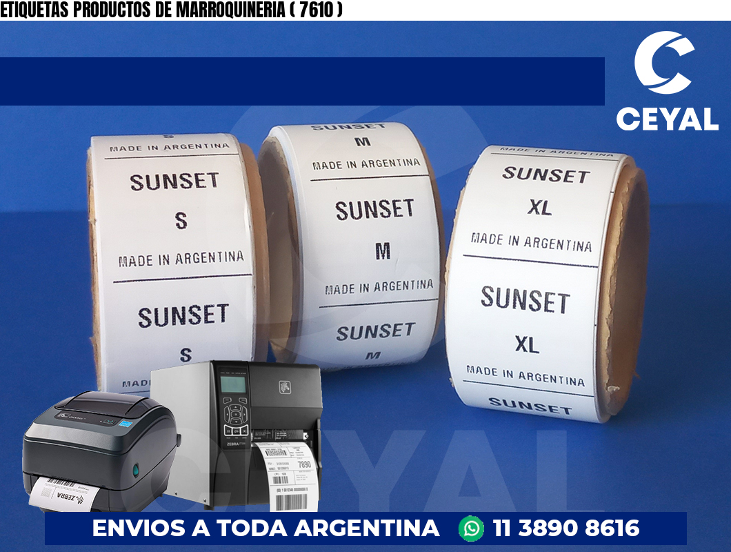 ETIQUETAS PRODUCTOS DE MARROQUINERIA ( 7610 )