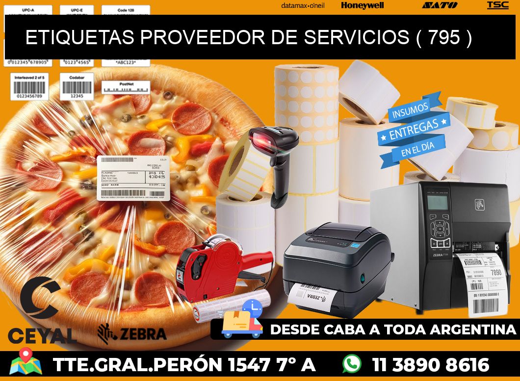 ETIQUETAS PROVEEDOR DE SERVICIOS ( 795 )