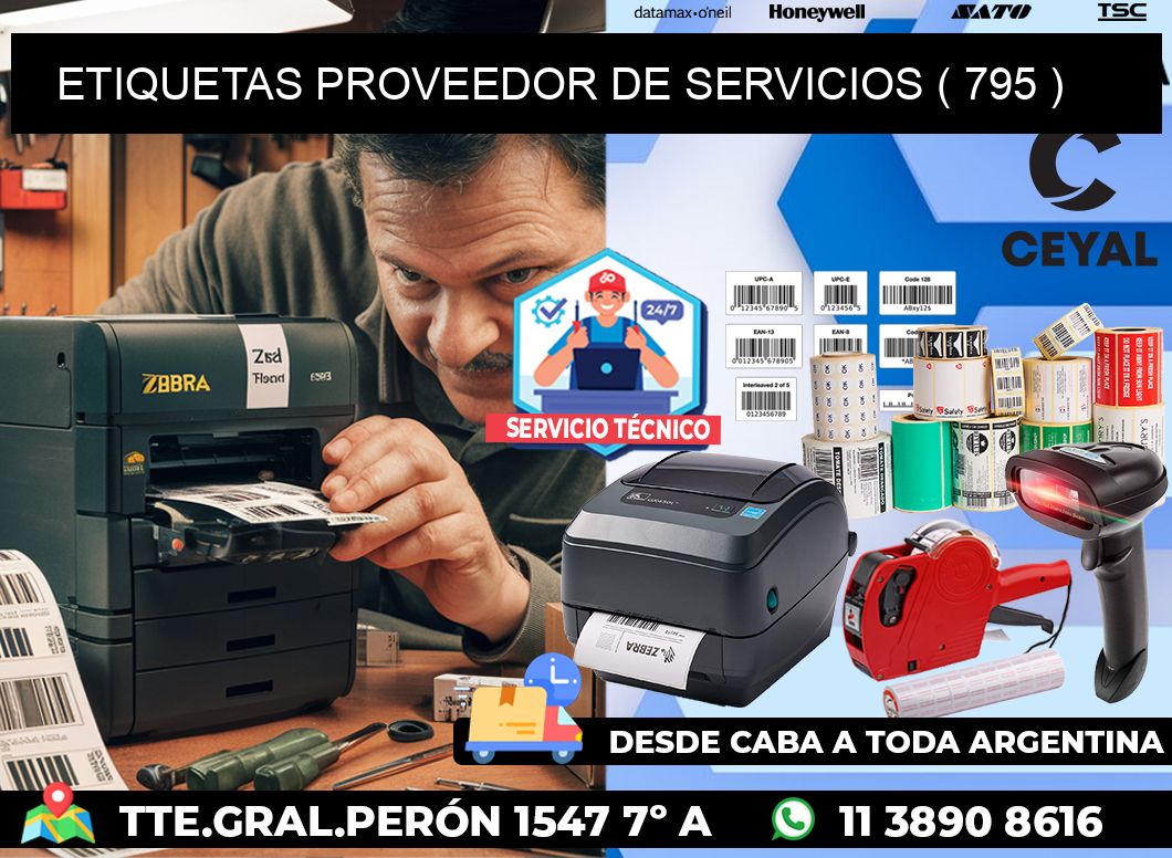 ETIQUETAS PROVEEDOR DE SERVICIOS ( 795 )